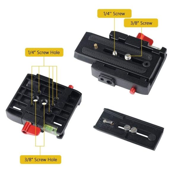 YJ 501PL P200 Quick Release Plate for Manfrotto 500AH / 502 / 701 / 577 - Image 7