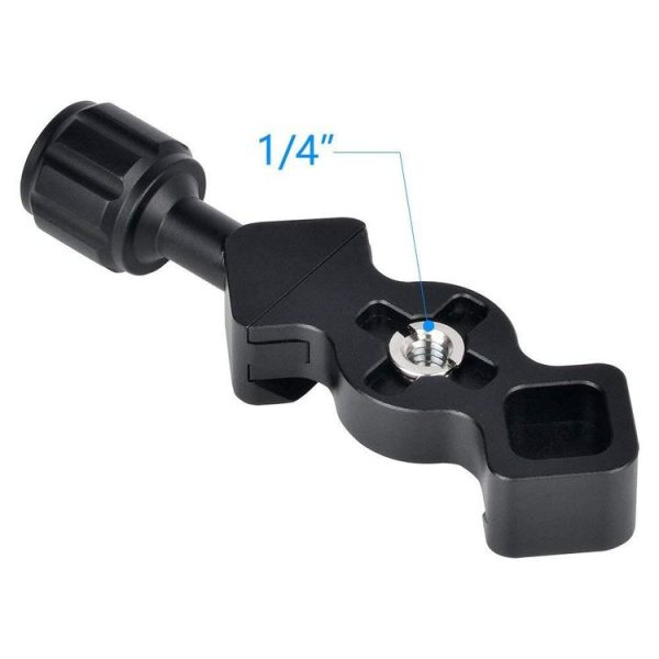 YJ25 Mini Fish Bone Style Aluminum-Magnesium Alloy Quick Release Clamp For Arca-Swiss, With Bubble Level And 3 / 8-Inch Screw Hole And 1 / 4-Inch Adapter Screw - Image 4