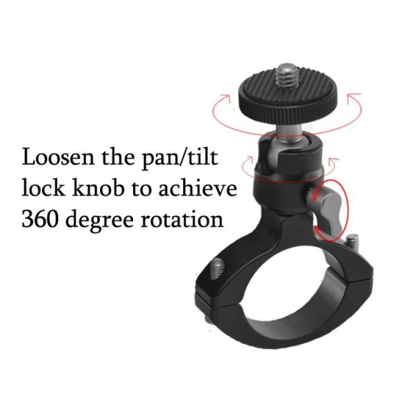 YJ-G2 Cycling Metal Tube Clip 1 / 4 PTZ Bicyle Bracket Universal Portable Camera Bicycle Clip - Image 3