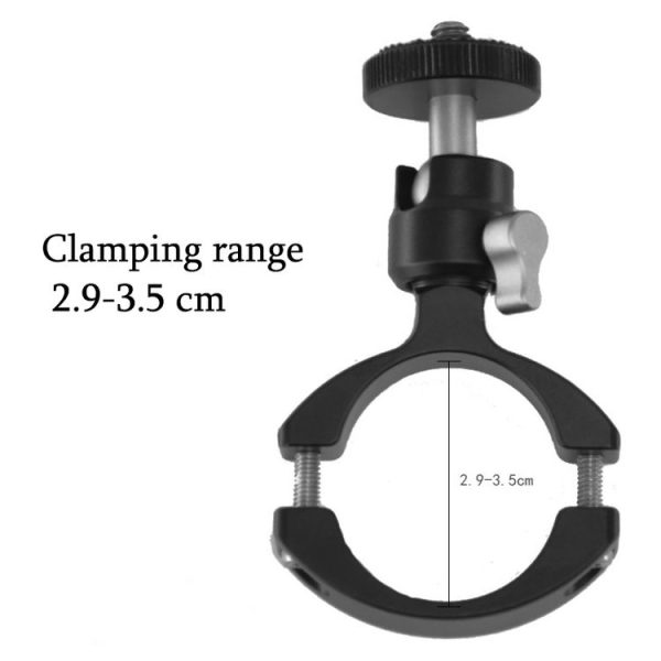 YJ-G2 Cycling Metal Tube Clip 1 / 4 PTZ Bicyle Bracket Universal Portable Camera Bicycle Clip - Image 5