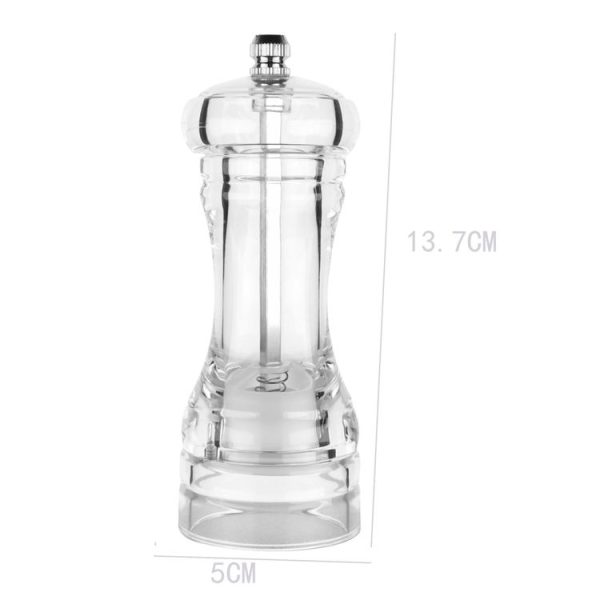 Acrylic Transparent Pepper Grinder Manual Pepper Grinder Ceramic Core Multi-Purpose Seasoning Bottle, Specification: 5 Inch - Image 2