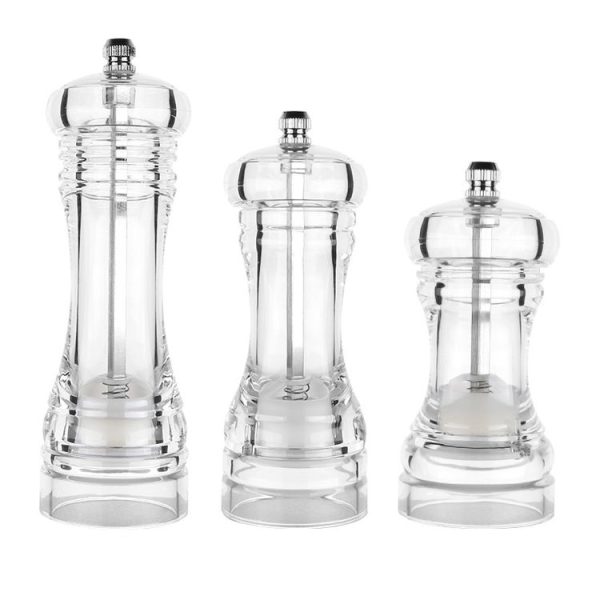 Acrylic Transparent Pepper Grinder Manual Pepper Grinder Ceramic Core Multi-Purpose Seasoning Bottle, Specification: 5 Inch - Image 3