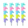 4pcs E19 Cute Cartoon Emoji Building Block Pencil Student Writing Pencil, Random Color Delivery