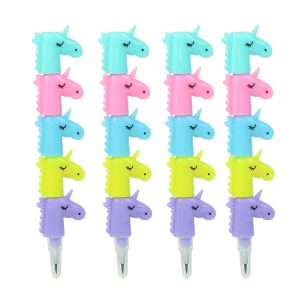 4pcs E19 Cute Cartoon Emoji Building Block Pencil Student Writing Pencil, Random Color Delivery