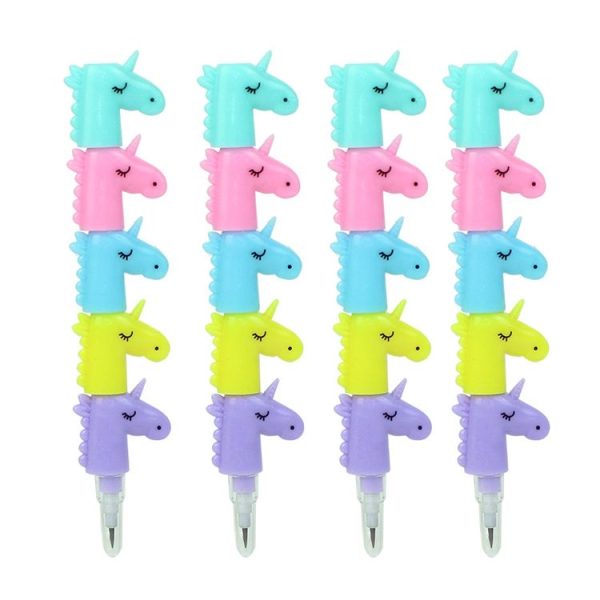 4pcs E19 Cute Cartoon Emoji Building Block Pencil Student Writing Pencil, Random Color Delivery