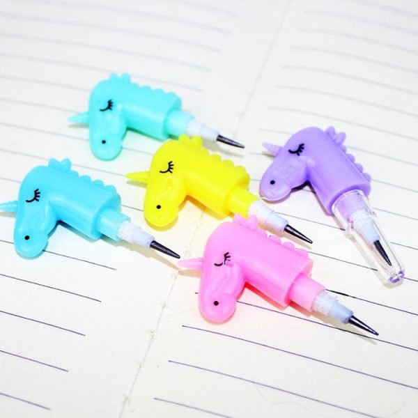 4pcs E19 Cute Cartoon Emoji Building Block Pencil Student Writing Pencil, Random Color Delivery - Image 4
