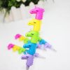 4pcs E19 Cute Cartoon Emoji Building Block Pencil Student Writing Pencil, Random Color Delivery - Image 5