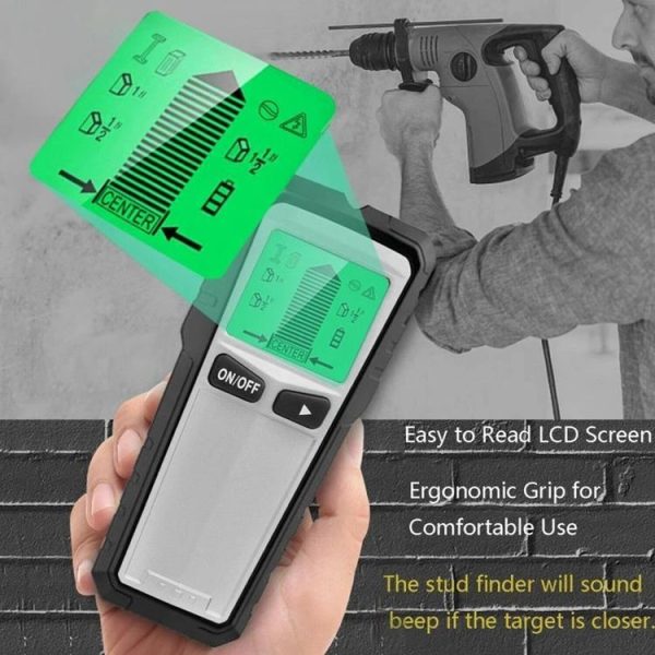 TH430 Wall Detector Digital Metal Detector Detection Stud Wood Wire Detector Silver Gray - Image 8