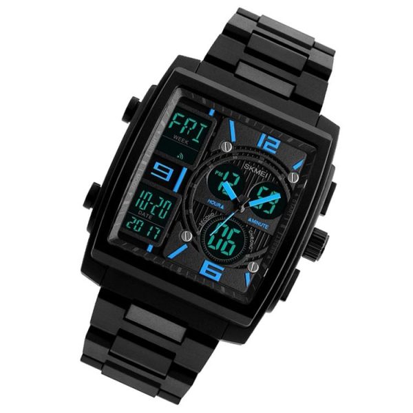 SKMEI 1274 Men Fashion Electronic Watch Multifunctional Outdoor Sports Watch (Blue) - Image 2