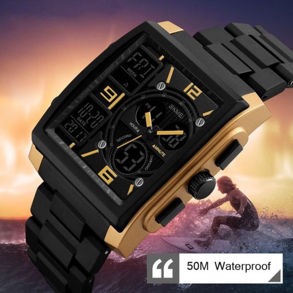 SKMEI 1274 Men Fashion Electronic Watch Multifunctional Outdoor Sports Watch (Blue) - Image 7