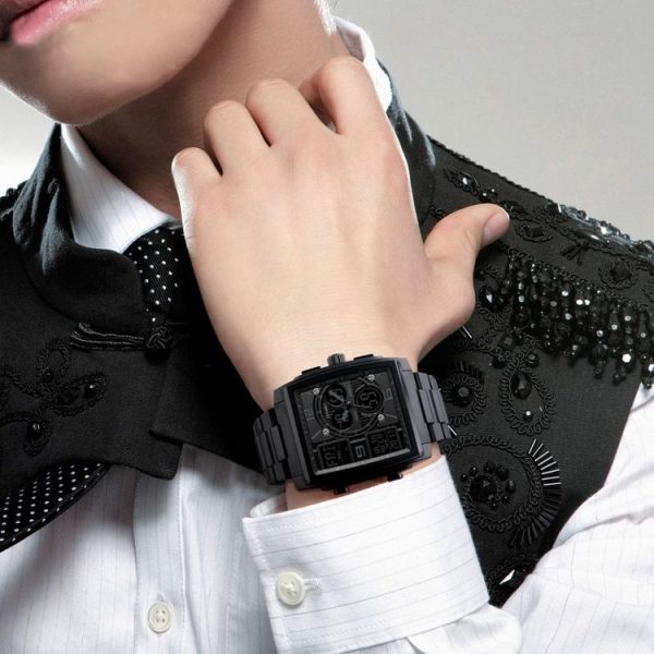 SKMEI 1274 Men Fashion Electronic Watch Multifunctional Outdoor Sports Watch (Blue) - Image 8