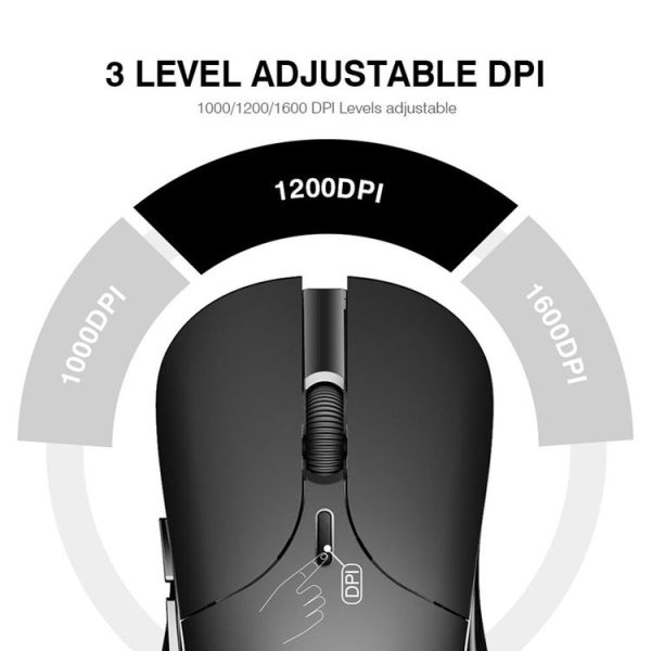 Inphic M101 1600DPI 6 Keys Home Internet Cafe Office Game Business Silent Wireless Mouse - Image 5