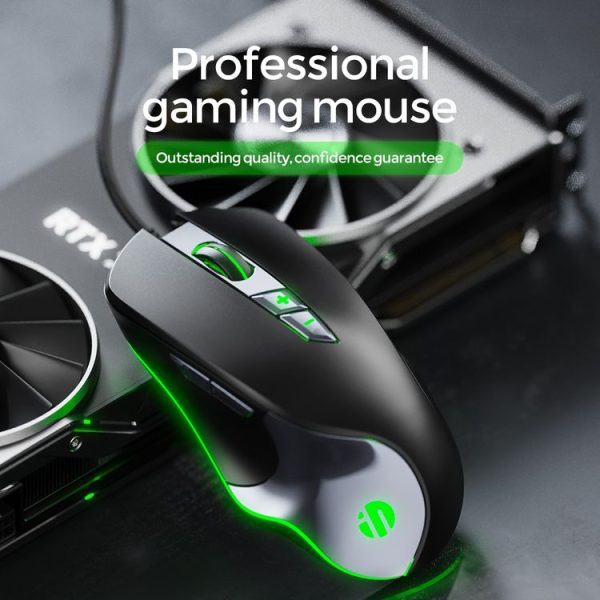 Inphic IN20 4000DPI 7 Keys Multifunctional Macro Definition Programming Game Mechanical Luminous Wired Mouse, Cable Length: 1.8m - Image 5