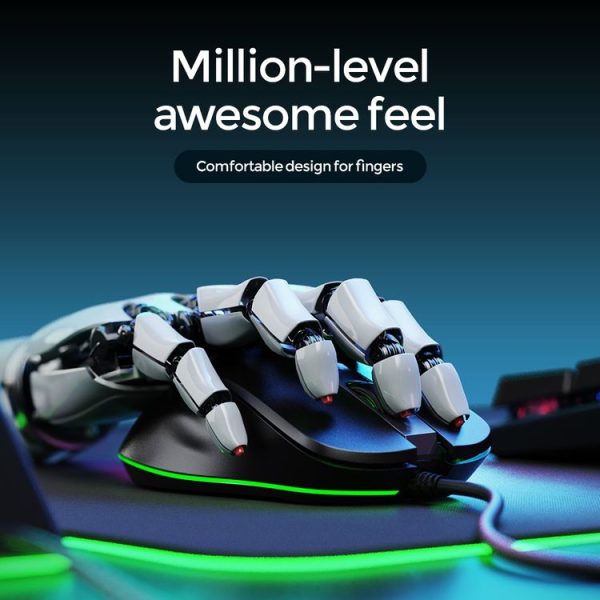 Inphic IN20 4000DPI 7 Keys Multifunctional Macro Definition Programming Game Mechanical Luminous Wired Mouse, Cable Length: 1.8m - Image 8