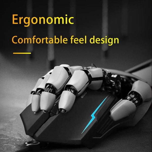 Inphic W101 1200 / 1600 / 2400 / 8000DPI 6 Keys Office Business Mute Internet Cafe Home Desktop Computer Wired Game Mechanical Mouse, Cable Length: 1m - Image 4