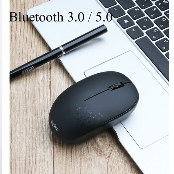 Inphic E5B 4000DPI 4 Keys Office Silent Wireless Mini Bluetooth Mouse, Colour: Black - Image 5