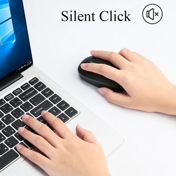 Inphic E5B 4000DPI 4 Keys Office Silent Wireless Mini Bluetooth Mouse, Colour: Black + Adapter - Image 10