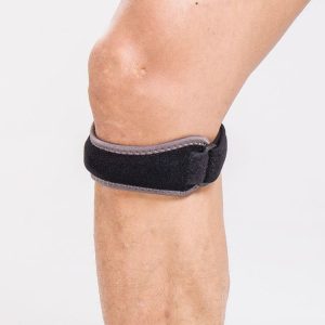 2 PCS Silicone Patella Belt Outdoor Climbing Sports Compression Knee Pad (Gray Edging)
