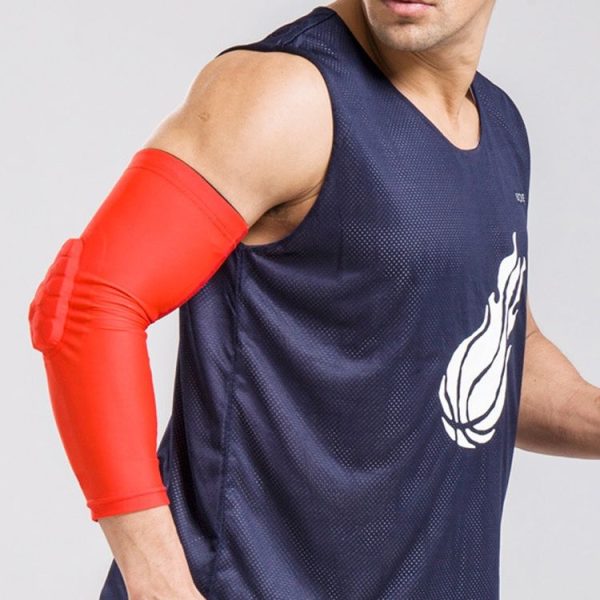 2 PCS Basketball Honeycomb Anti-Collision Elbow Pads Thin Lengthened Arm Guards Outdoor Sports Protective Gear Equipment, Size: XL (Red) - Image 7