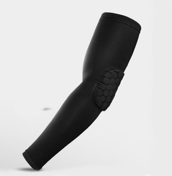 2 PCS Basketball Honeycomb Anti-Collision Elbow Pads Thin Lengthened Arm Guards Outdoor Sports Protective Gear Equipment, Size: M (Black) - Image 2