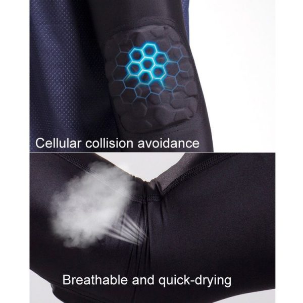 2 PCS Basketball Honeycomb Anti-Collision Elbow Pads Thin Lengthened Arm Guards Outdoor Sports Protective Gear Equipment, Size: M (Black) - Image 3