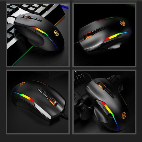 Inphic PG7 7 Keys Macro Programming Computer Game RGB Marquee Mechanical Wired Mouse, Cable Length: 1.8m - Image 8