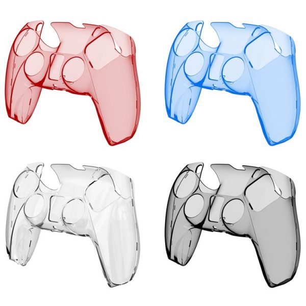 KJH PS5-002 Game Controller Crystal Shell Wireless Controller Protective Shell Cover PC Transparent Protective Hard Shell For PS5 (Transparent Blue) - Image 2