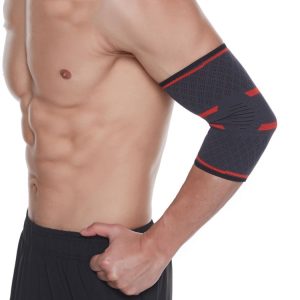 2 PCS Sports Knit Compression Elbow Pads Men And Women Basketball Fitness Non-Slip Arm Guard, Size: M