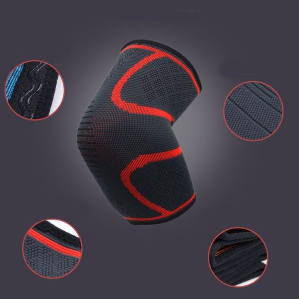 2 PCS Sports Knit Compression Elbow Pads Men And Women Basketball Fitness Non-Slip Arm Guard, Size: M - Image 2