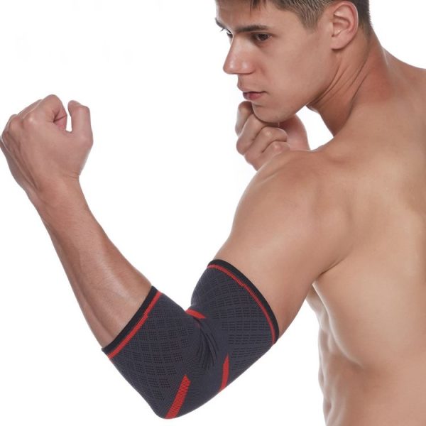 2 PCS Sports Knit Compression Elbow Pads Men And Women Basketball Fitness Non-Slip Arm Guard, Size: M - Image 7