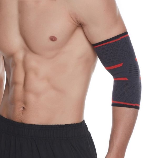 2 PCS Sports Knit Compression Elbow Pads Men And Women Basketball Fitness Non-Slip Arm Guard, Size: L - Image 6
