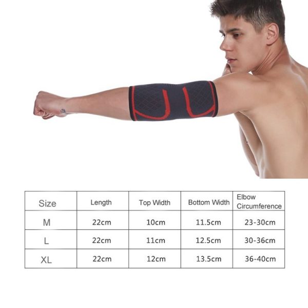 2 PCS Sports Knit Compression Elbow Pads Men And Women Basketball Fitness Non-Slip Arm Guard, Size: L - Image 8