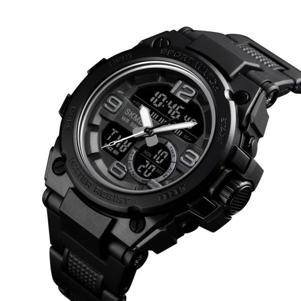 SKMEI 1452 Outdoor Sports Electronic Watch Multifunctional Waterproof Watch (Black) - Image 2