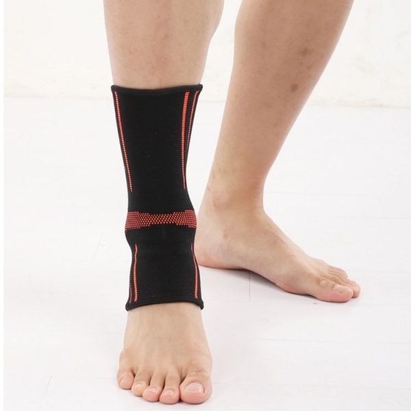 2 Pairs Sports Knitted Ankle Support Outdoor Running Basketball Fitness Ankle Support Breathable and Sweat-Absorbent Ankle Support for Men and Women (Orange) - Image 2