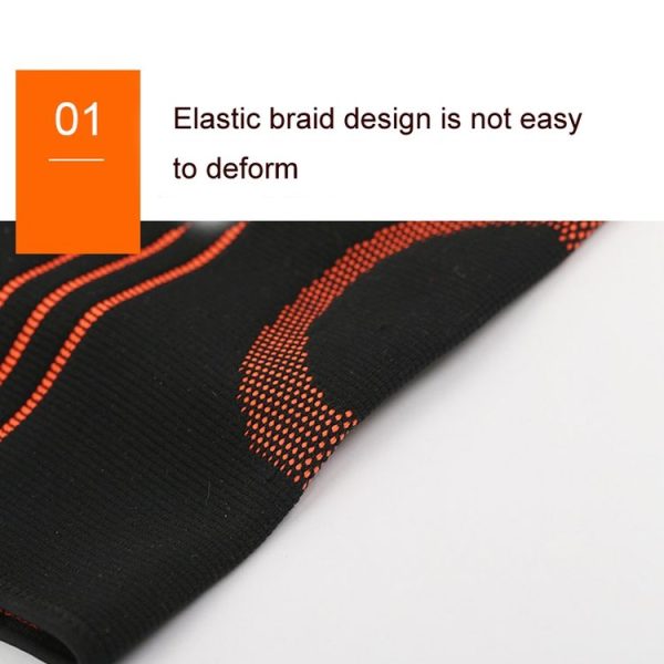 2 Pairs Sports Knitted Ankle Support Outdoor Running Basketball Fitness Ankle Support Breathable and Sweat-Absorbent Ankle Support for Men and Women (Orange) - Image 3
