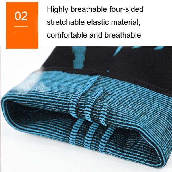 2 Pairs Sports Knitted Ankle Support Outdoor Running Basketball Fitness Ankle Support Breathable and Sweat-Absorbent Ankle Support for Men and Women (Orange) - Image 4