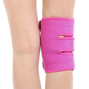Sports Non-Slip Knee Pads Men And Women Breathable Compression Shock Absorber, Specification: Left Leg (Rose Red)
