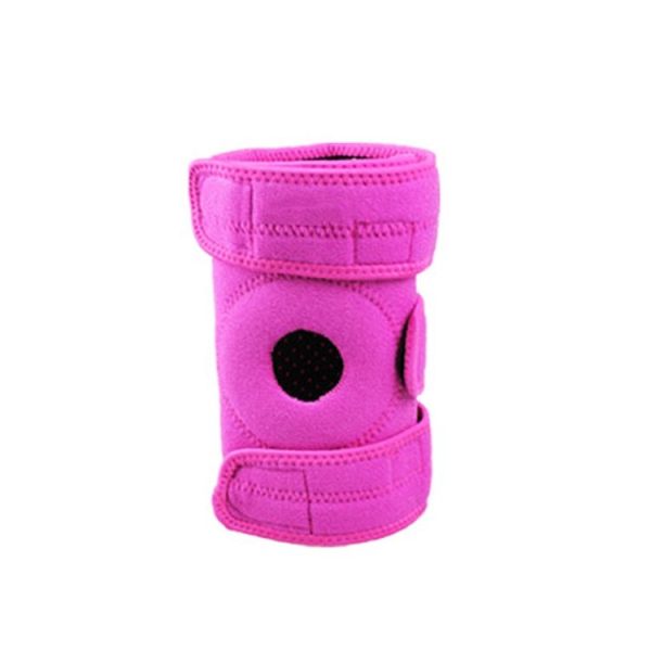 Sports Non-Slip Knee Pads Men And Women Breathable Compression Shock Absorber, Specification: Left Leg (Rose Red) - Image 2