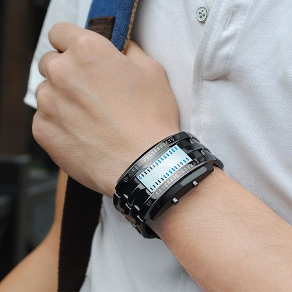 SKMEI 0926 Fashion Couple Men Watch Sports Waterproof Electronic Watch For Man (Black) - Image 11