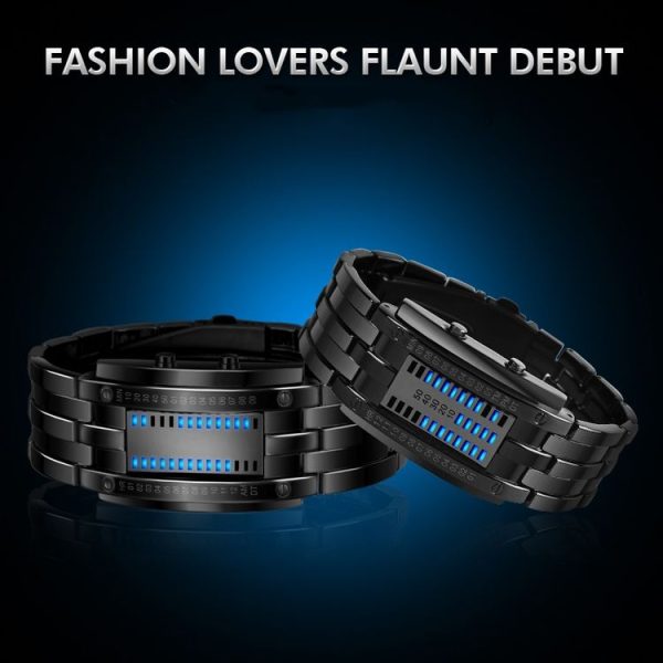 SKMEI 0926 Fashion Couple Men Watch Sports Waterproof Electronic Watch For Man (Black) - Image 9
