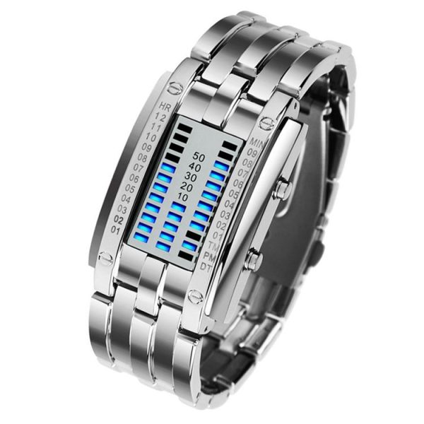 SKMEI 0926 Fashion Couple Men Watch Sports Waterproof Electronic Watch For Women (Silver) - Image 2