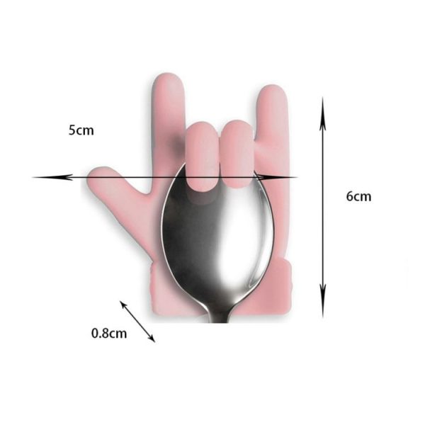 2pcs Little Finger Shape Tea Heroes Teaspoon Holder, Random Color Delivery - Image 3