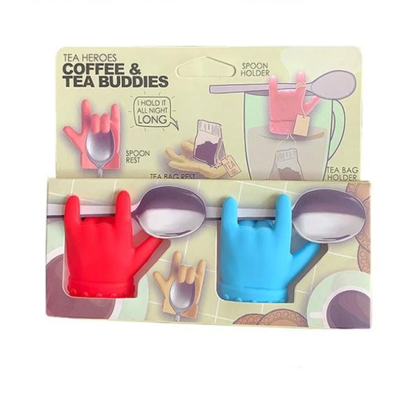 2pcs Little Finger Shape Tea Heroes Teaspoon Holder, Random Color Delivery - Image 7
