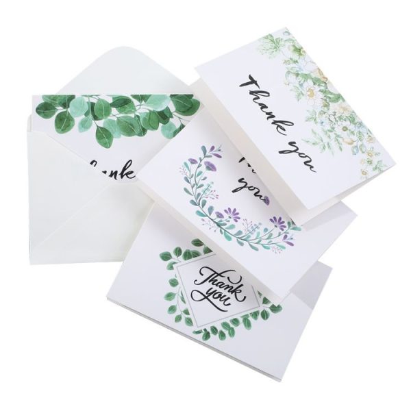 6pcs / Set Thank You Card Creative Half-Fold Greeting Card with Envelope - Image 4
