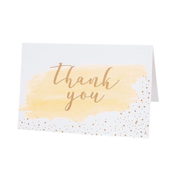 6pcs / Set Greeting Card Thank You Card Set Thanksgiving Holiday Gift Watercolor Card Including Envelope - Image 2