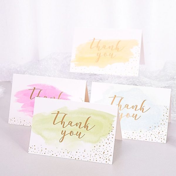 6pcs / Set Greeting Card Thank You Card Set Thanksgiving Holiday Gift Watercolor Card Including Envelope - Image 6