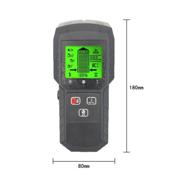 TH310 Wall Detector Magnetic Metal Detector Handheld Wooden Stud Wire Detector (Black) - Image 5