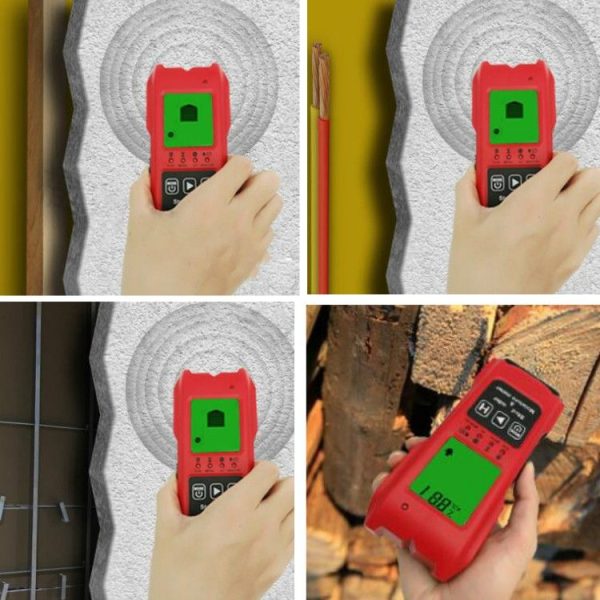 TM200 Wall Detector High-Precision Handheld Metal Wall Detector Measuring Tool (Red) - Image 6