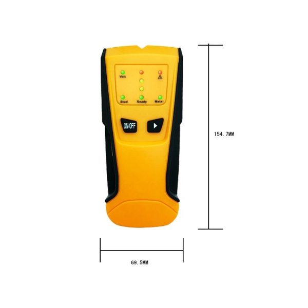 TH105 3 in 1 Handheld Wall Detector Wood Stud Wire Detection Metal Detector Stud Finder (Yellow) - Image 4