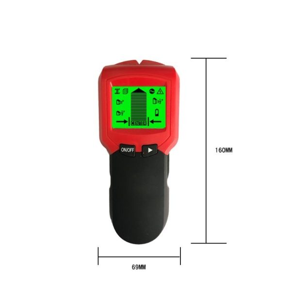 TH220 Wall Detector Handheld High Sensitive Keel Metal Wire Detector (Red) - Image 3